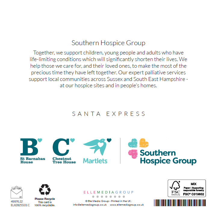 Santa Express Charity Christmas Cards 10 Pack