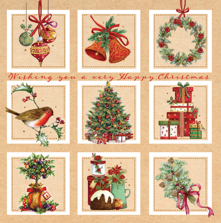 Vintage Christmas Icons Charity Christmas Cards 10 Pack