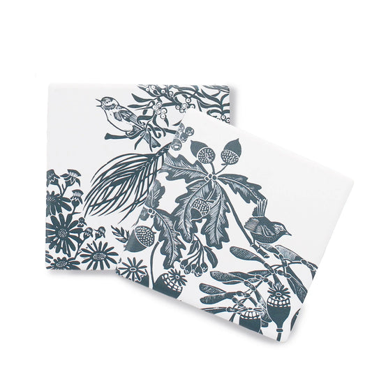 Coasters (woodland navy) set of two