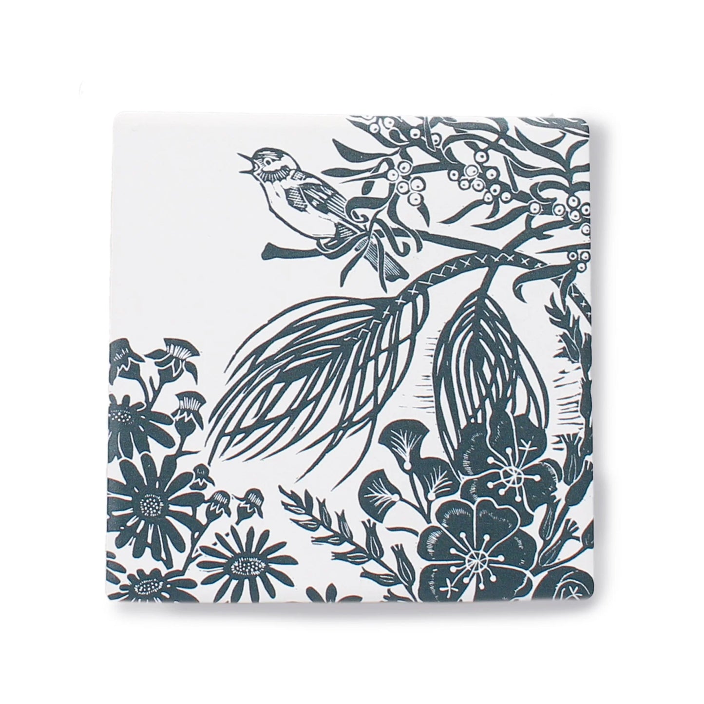 Coasters (woodland navy) set of two
