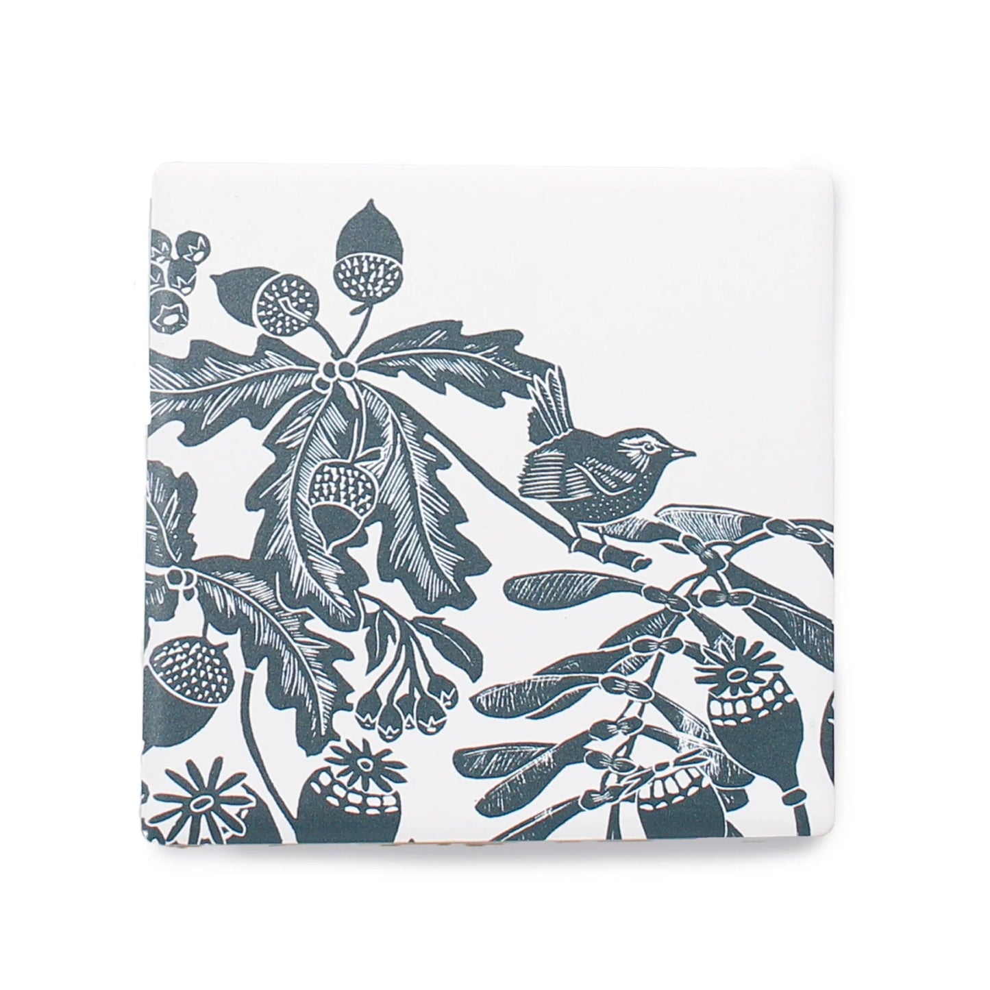 Coasters (woodland navy) set of two