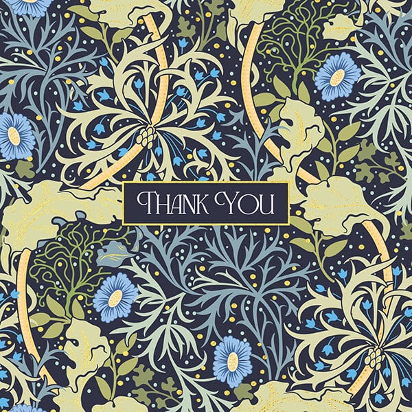 Thank You Arts & Crafts William Morris Inspired Greeting Card