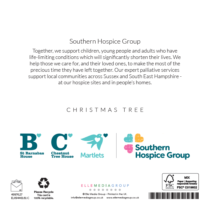 Christmas Tree Charity Christmas Cards 10 Pack