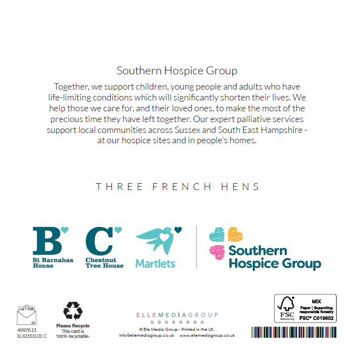 Wooly Blankets / Three French Hens Charity Christmas Cards 10 Pack Twin Pack