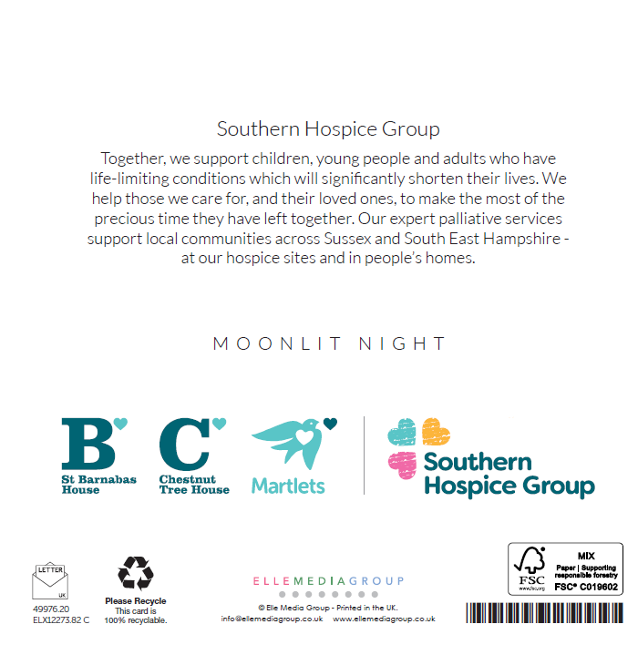Moonlit Night Charity Christmas Cards 10 Pack
