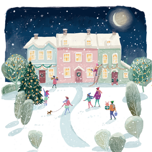 Putting Up The Lights Charity Christmas Cards 10 Pack