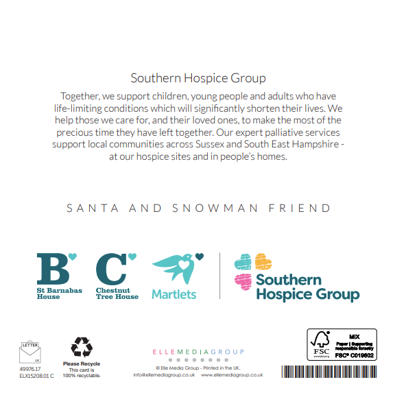 Santa's Bike / Snowman Friend Charity Christmas Cards 10 Pack Twin Pack