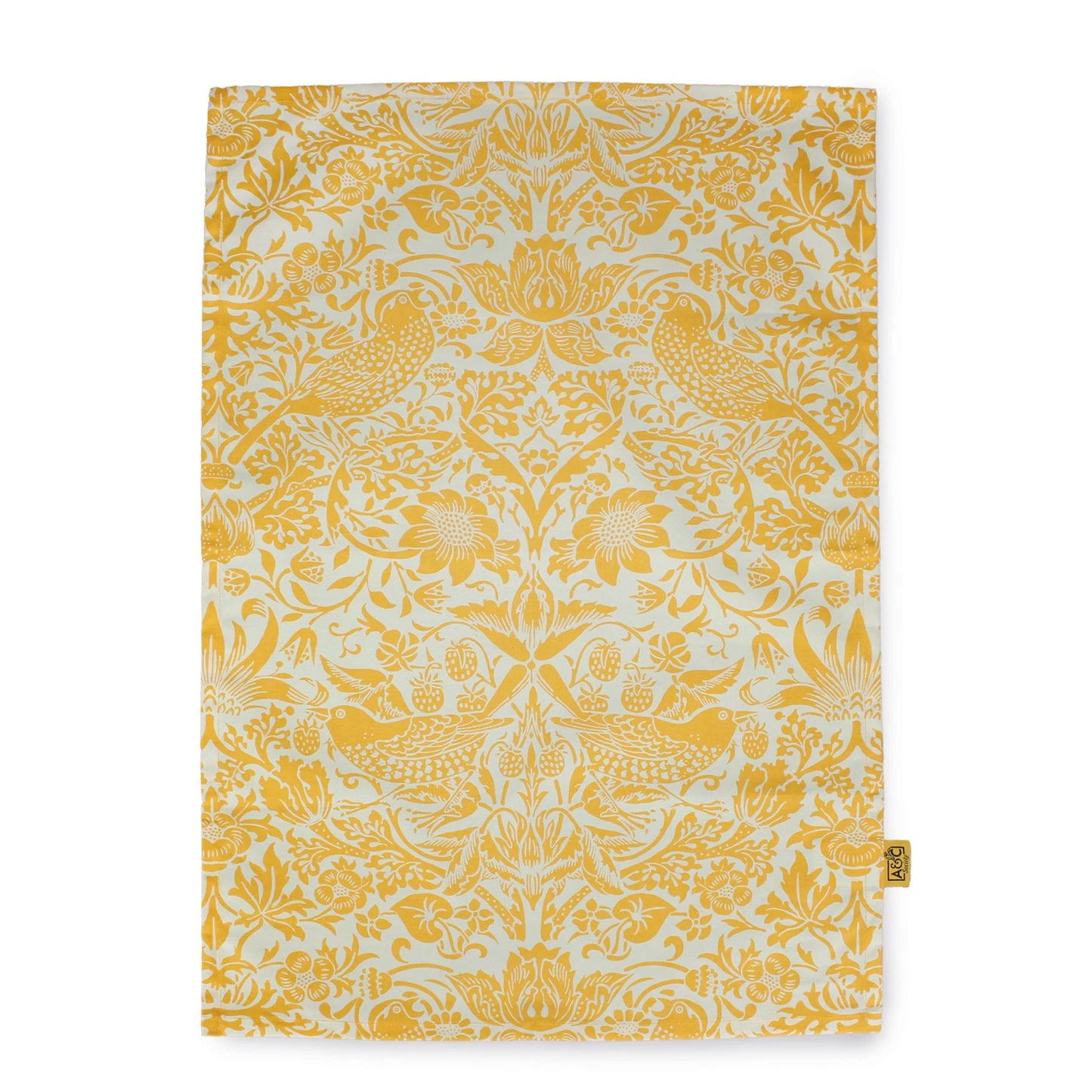 Tea Towel Recycled Cotton - ACS William Morris Yellow