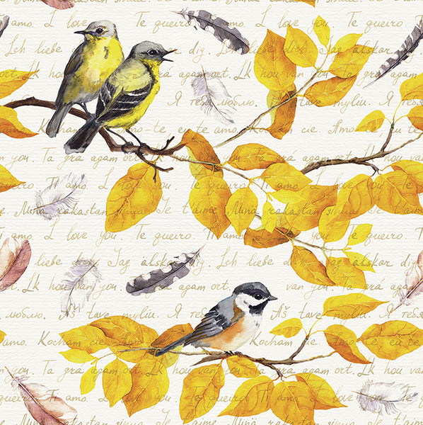 Yellow Birds -  greetings card