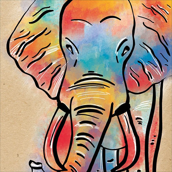 Elephant - greetings card