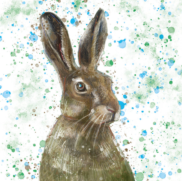 Hare -  greetings card